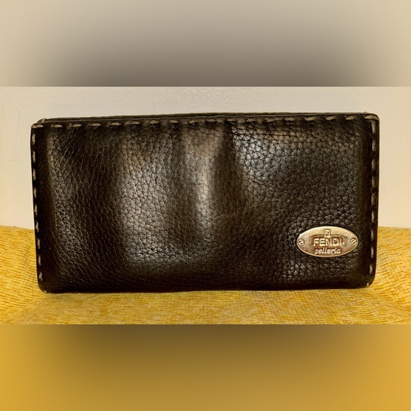 Fendi Handbags - Fendi Selleria dark brown leather long wallet NICE! Authentic and SO SOFT